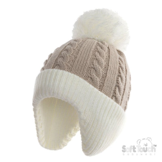 Cable Knit Bucket Hat - Coffee (NB-12m) (PK6) H714-COF