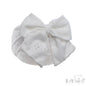 WHITE CABLE HEADBAND W/LARGE BOW (PK 12) HB118-W