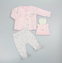 4pc Quilted Jacket Set - Floral Bunny (PK6) (0-6m) N14728
