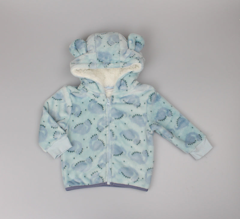 Baby Plush Fleece Hooded Jacket - Dino (6-24M) (PK6) H33563