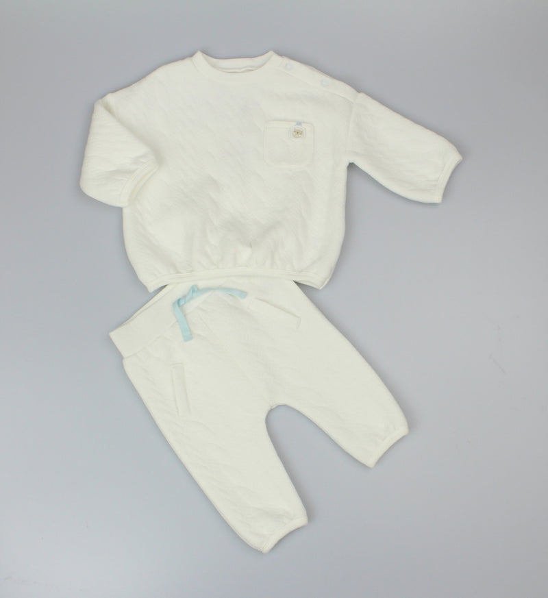 2pc Quilted Jogging Suit Set - Sky (0-9M) (PK6) H13533