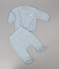 Baby Boys 2pc Cotton Rib Top/Jogger Set - Sky (0-6m) (PK6) J13804
