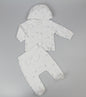 Baby 2pc Cotton Rib Jacket/Jogger Set - White (0-6m) (PK6) J13809