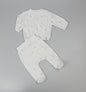 Baby 2pc Cotton Rib Top/Jogger Set - White (0-6m) (PK6) J13811