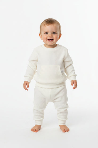 Baby Boys 2pc Jog Set - Bear/White (0-6M) (PK6) - J13954