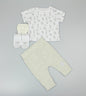 Baby Boys 3pc Jog Set - Bear/Grey(0-6M) (PK6) - M14261