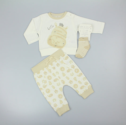 Baby Unisex 2pc Set - Zebra (0-9m) (PK6)  M15964