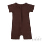 Ribbed Short Sleeved Jumpsuit - Chocolate (0-3m) (PK6) - JS4600-CH