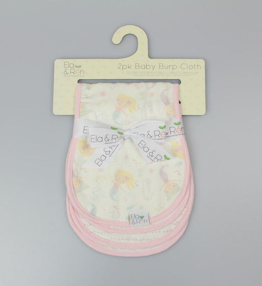 2pk Baby Burp Cloth - Mermaid - (OneSize) (PK6) J14031