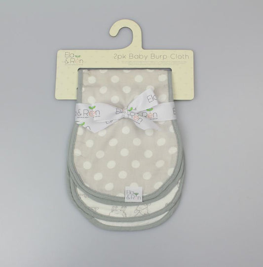2pk Baby Burp Cloth - Sheep Grey - (OneSize) (PK6) J14032