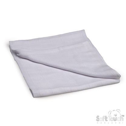 White Muslin Squares (PK6) MS01-W