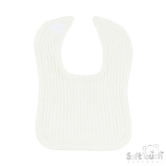 Ribbed Velcro Bibs - Marshmallow (35x22cm) (PK12) P4600MA