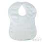 Large Plain White Satin Bib (25x33cm) (PK12) P5177w