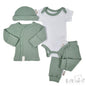 4pc Premature Ribbed Set - Sage Green - (3.5kg 50-55cm) - (PK6) PR12-SG