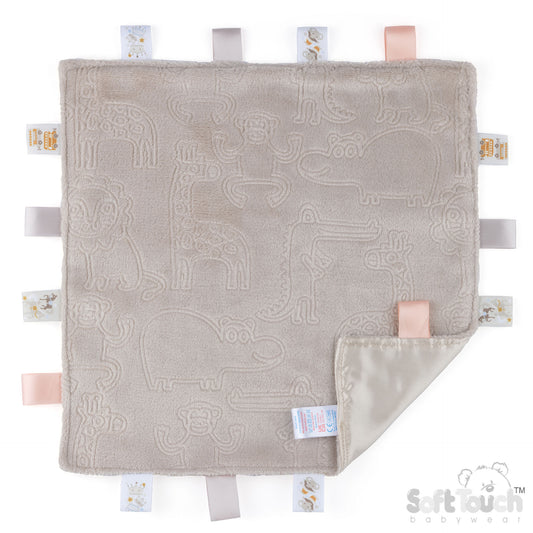 Embossed Taggie Comforter - Biscuit (PK6) RC305-BI