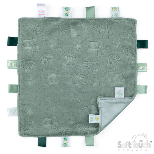 Embossed Taggie Comforter - Sage Green (PK6) RC305-SG
