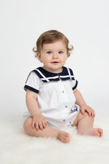 Baby Sailor Romper - Anchor  (0-9 Months) (PK6) H1806