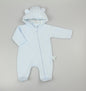 Baby Plain Hooded All in One - Sky (0-9m) (PK6)  M15955