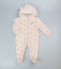Baby Fleece Pram set - Pink Bow Bear (PK6) (3-12m) N24664