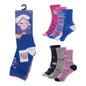 Girls 3pk Socks -Unicorn (PK12) (6-8.5 to 12.5-3.5) SK1405