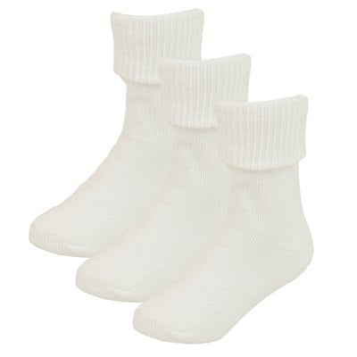 Babies Cream Plain TOT Socks (PK 6) assorted size per inner SK747