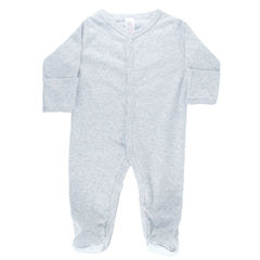 Baby Cotton Sleep Suit - Plain Grey (0-6m) (PK6) SS4664g