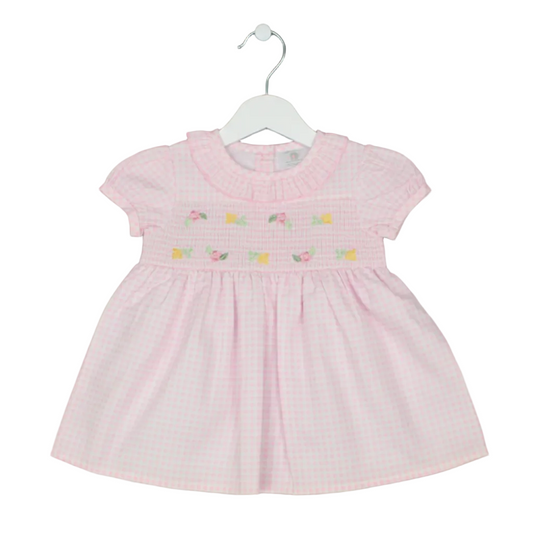 Baby Summer Dress - Pink Check (1-2yrs) (PK6) - K34223