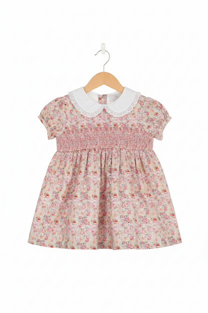Baby Summer Dress - Smocked Roses  (1-2yrs) (PK6) - K34220