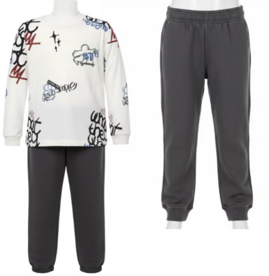 Boys Top & Jogger set - Graffiti (PK5) (4-12yrs) (Ex-Chainstore) GRF16