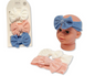 Baby Girls 3 Headbands with Bow Set - 3 Colours (0-6m) (PK6) GP-25-1402
