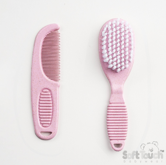 Deluxe Brush & Comb Set - Pink (PK24) EP607-BP-P