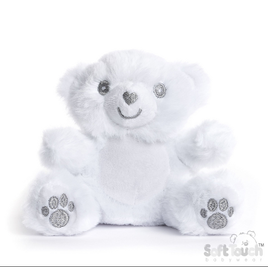 Eco Recycled Teddy Bear - White (PK6) EST60w