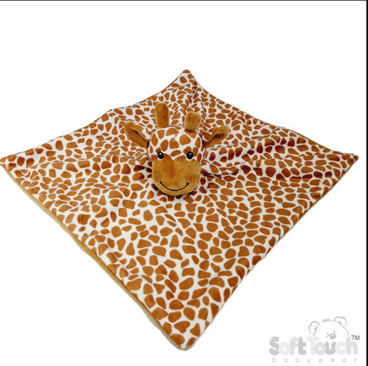 Mink Fabric Comforter - Giraffe (36x36cm) (PK6) BC58