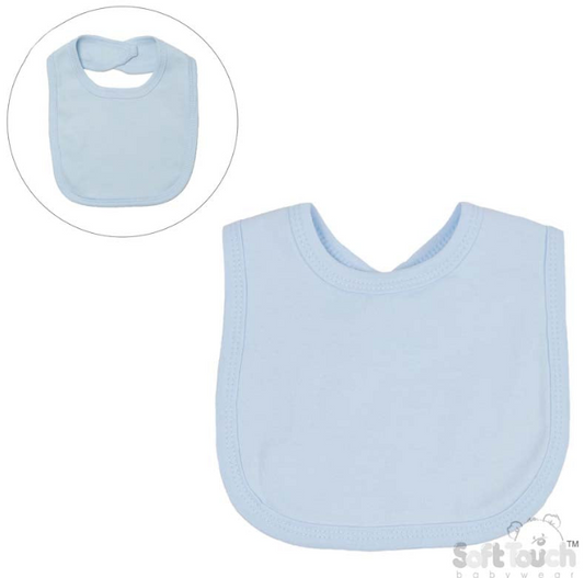 BABY BLUE VELCRO BIB - (PK12) P4623-B