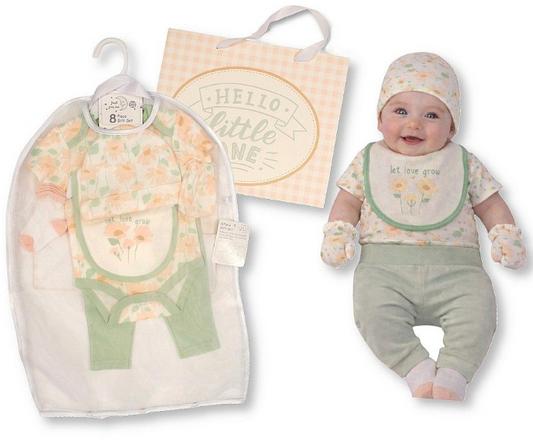Baby 8 pcs Layette Gift Set - Let Love Grow  (PK6) (0-6m) GP-25-1369