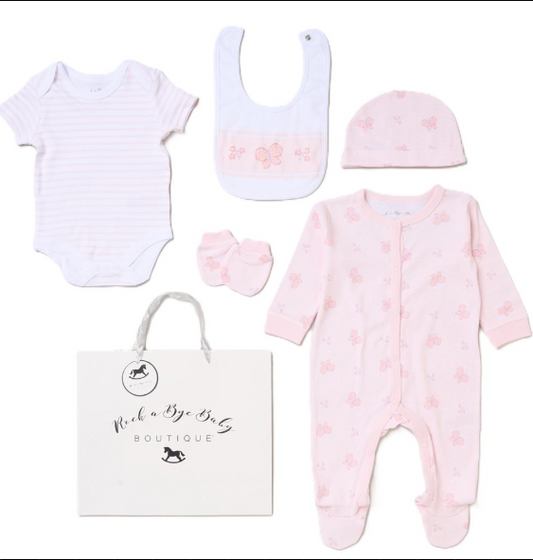 6pc Baby Mesh Bag Gift Set - Butterflies (PK4) (NB-6m) H12685NB