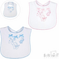 Velco Fastening Embroidered Bib - Elephant (33x22cm) (PK12) P3615-BP