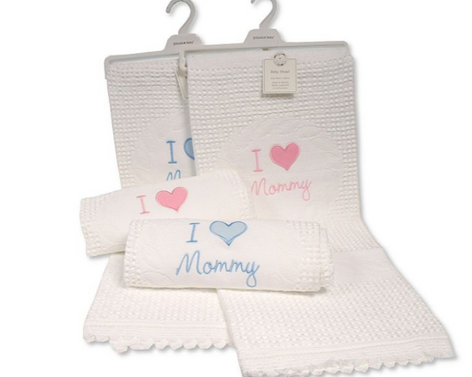 Baby Acrylic Hanger Shawl - I Love Mommy - Bw-110-416