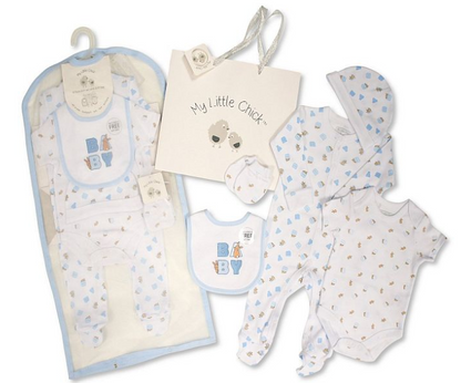 Baby 5 Pieces Gift Set with Paper Gift Bag - Hello Baby Gp-25-1351
