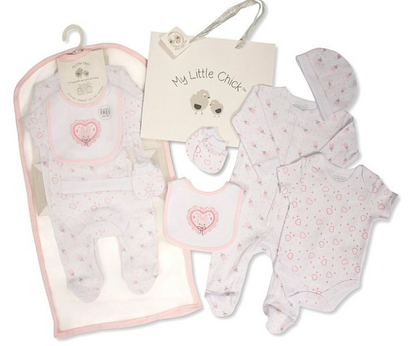 Baby 5 Pieces Gift Set with Paper Gift Bag - Hello Baby Gp-25-1348