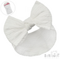 WHITE CABLE HEADBAND W/BOW : (PK12) HB112-W