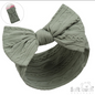 SAGE GREEN CABLE HEADBAND W/BOW : (PK12) HB112-SG