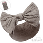 GREY CABLE HEADBAND W/BOW : (PK12) HB112-G