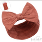DUSTY PINK CABLE HEADBAND W/BOW : (PK12) HB112-DP