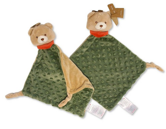 Baby Bear Comforter with Rattle and Scarf (24cmx24cm) (PK6) PT-26-0027