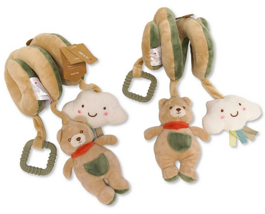 Baby Bear Activity Spiral with Rattle, Teether and Squeaker (30cm) (PK6) PT-26-0025