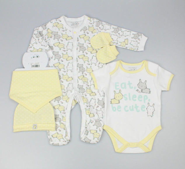 5pc Gift Set - Eat,Sleep,Be Cute (0-9m) (PK6) M15922