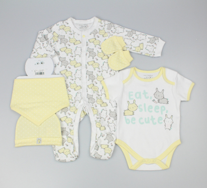 5pc Gift Set - Eat,Sleep,Be Cute (0-9m) (PK6) M15922