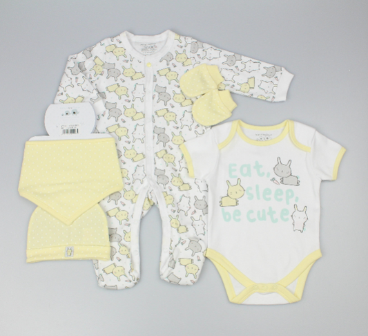 5pc Gift Set - Eat,Sleep,Be Cute (0-9m) (PK6) M15922