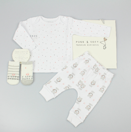 4pc Gift Set w/Bag - I Love Daddy(0-6m) (PK6) M15870